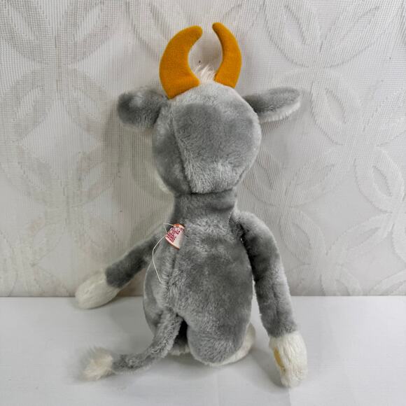 5 for $25| VTG 1977 Dakin Hugging Gray Bull Stuffed Animal Hug 12" Plush - Picture 5 of 6